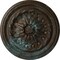 Ekena Millwork Wigan Ceiling Medallion, Hand-Painted Bronze Blue Patina, 16"OD x 2 1/4"P CM16WGBBS - alternate 1